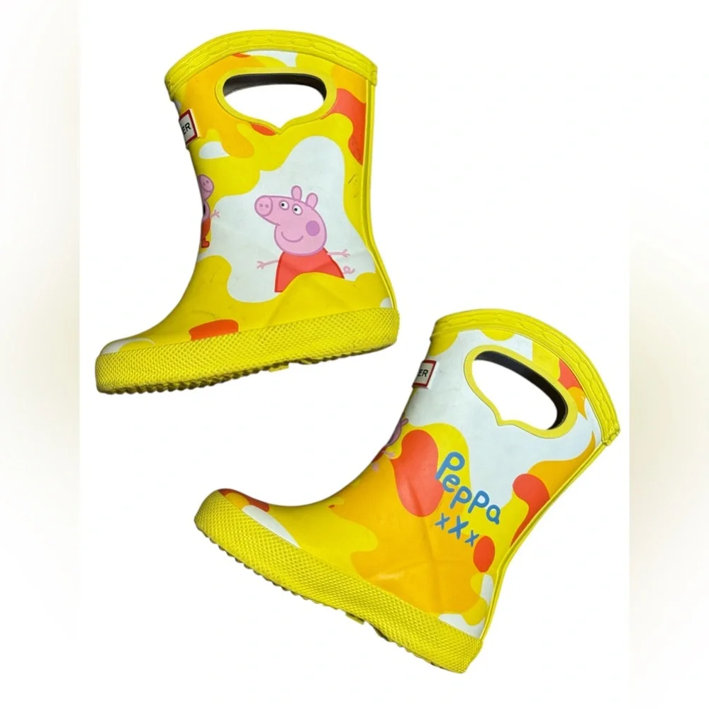 Original Kids First Peppa Pig Grab Handle Rain Boots - Kids SZ 4 Toddler